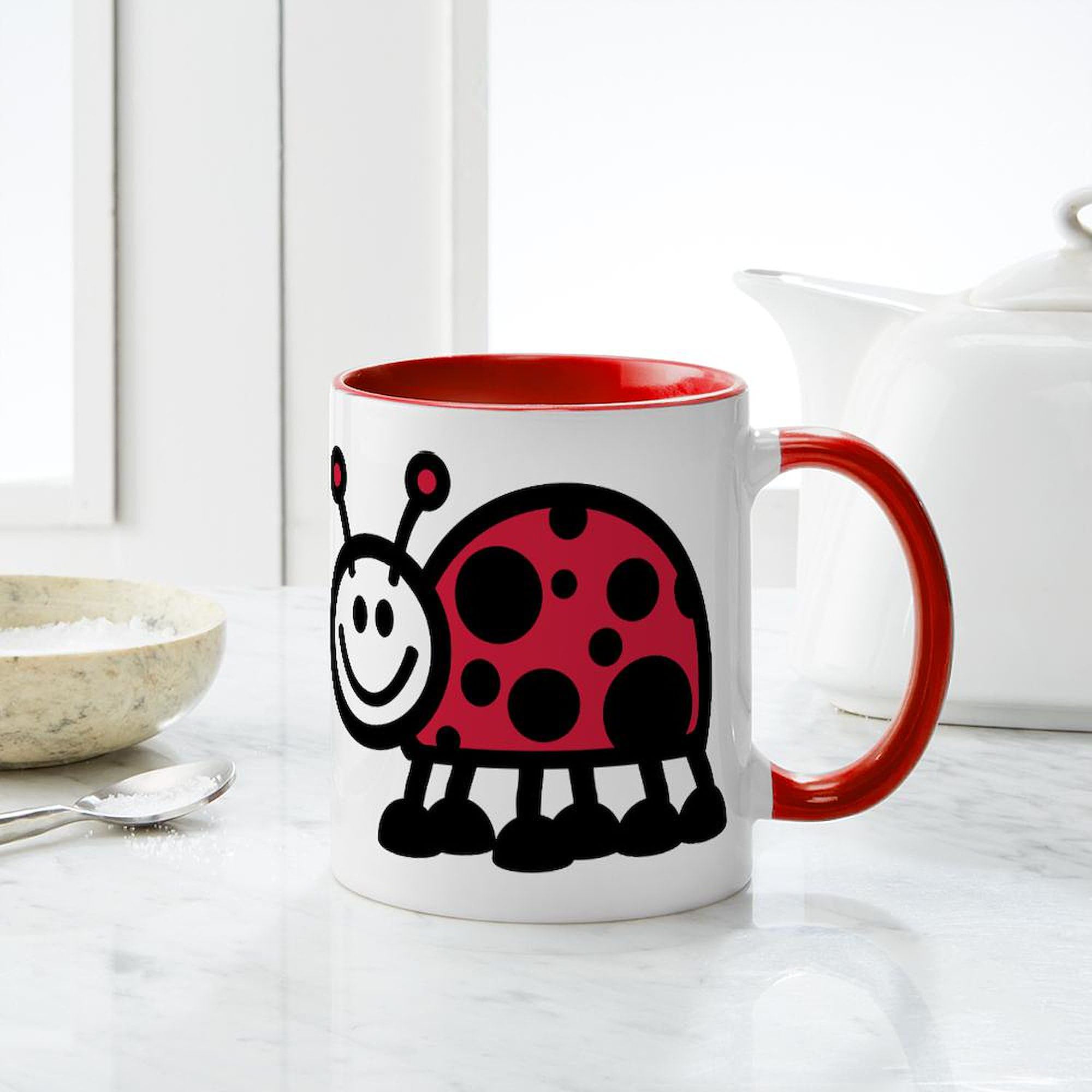 Amazon.com | CafePress Ladybug Mug 11 oz (325 ml) Ceramic Coffee Mug: Coffee  Cups & Mugs