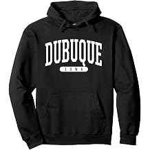 College Style Dubuque Iowa Souvenir Gift Pullover Hoodie