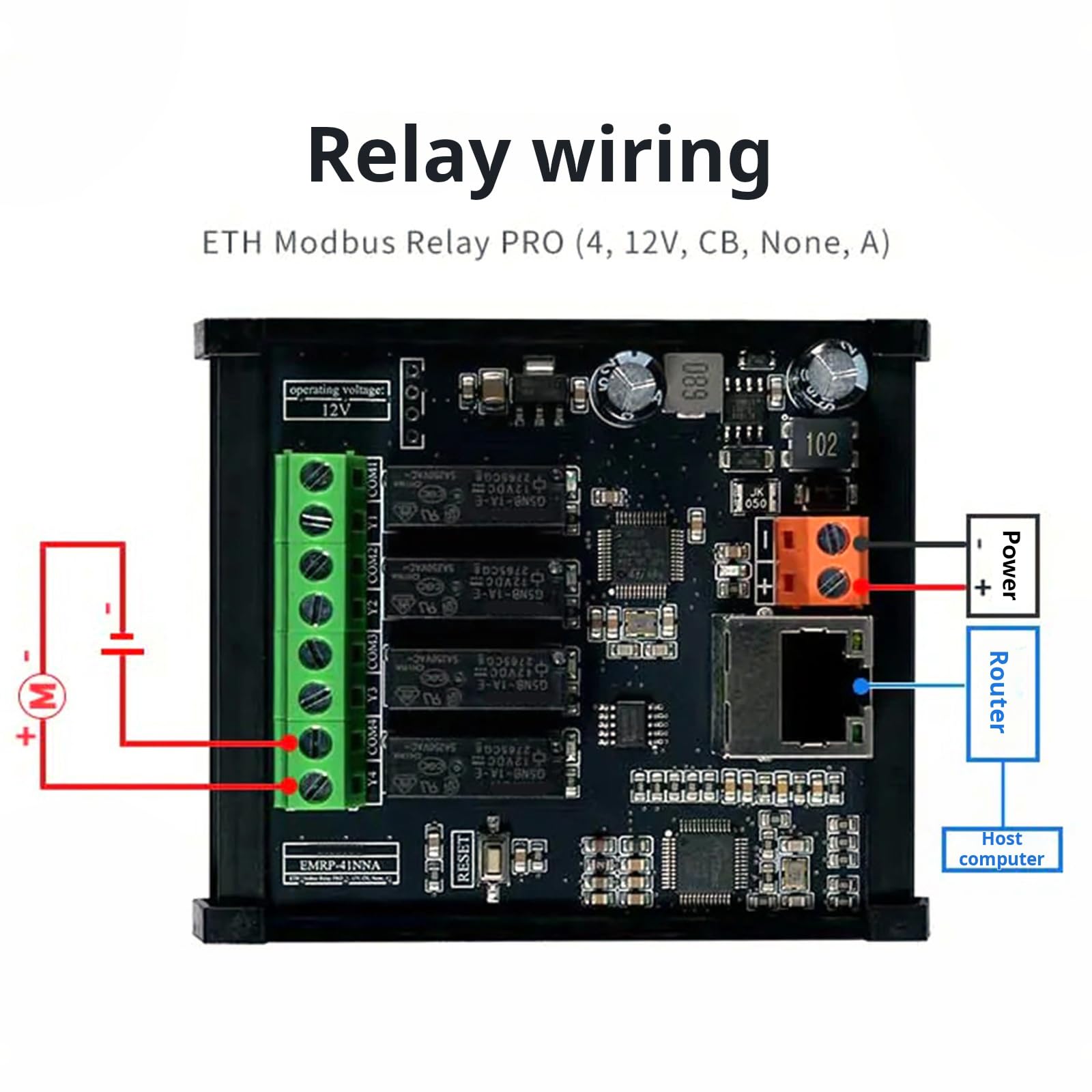 Dispositivo relè Bus Modicon Multifunzione Controllo STM32F030C8T6 con indicatori LED e modulo Controllo Trasmissione Industriale con Ingresso Ampia Tensione