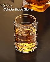 Vista 5 de Juego de decantadores de whisky de pistola para hombres, juego de decantador de licor Kollea con vaso de tiro de pistola, regalos de cumpleaños