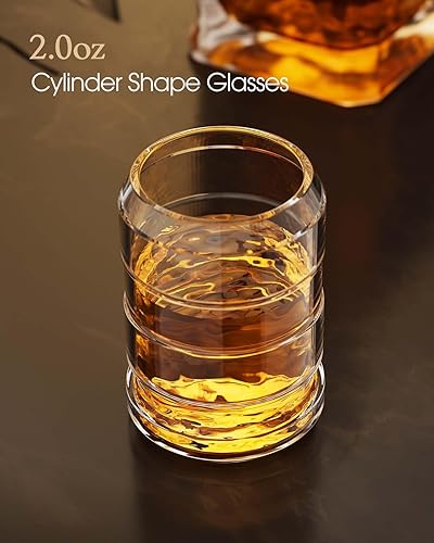 Miniatura 5 de Juego de decantadores de whisky de pistola para hombres, juego de decantador de licor Kollea con vaso de tiro de pistola, regalos de cumpleaños