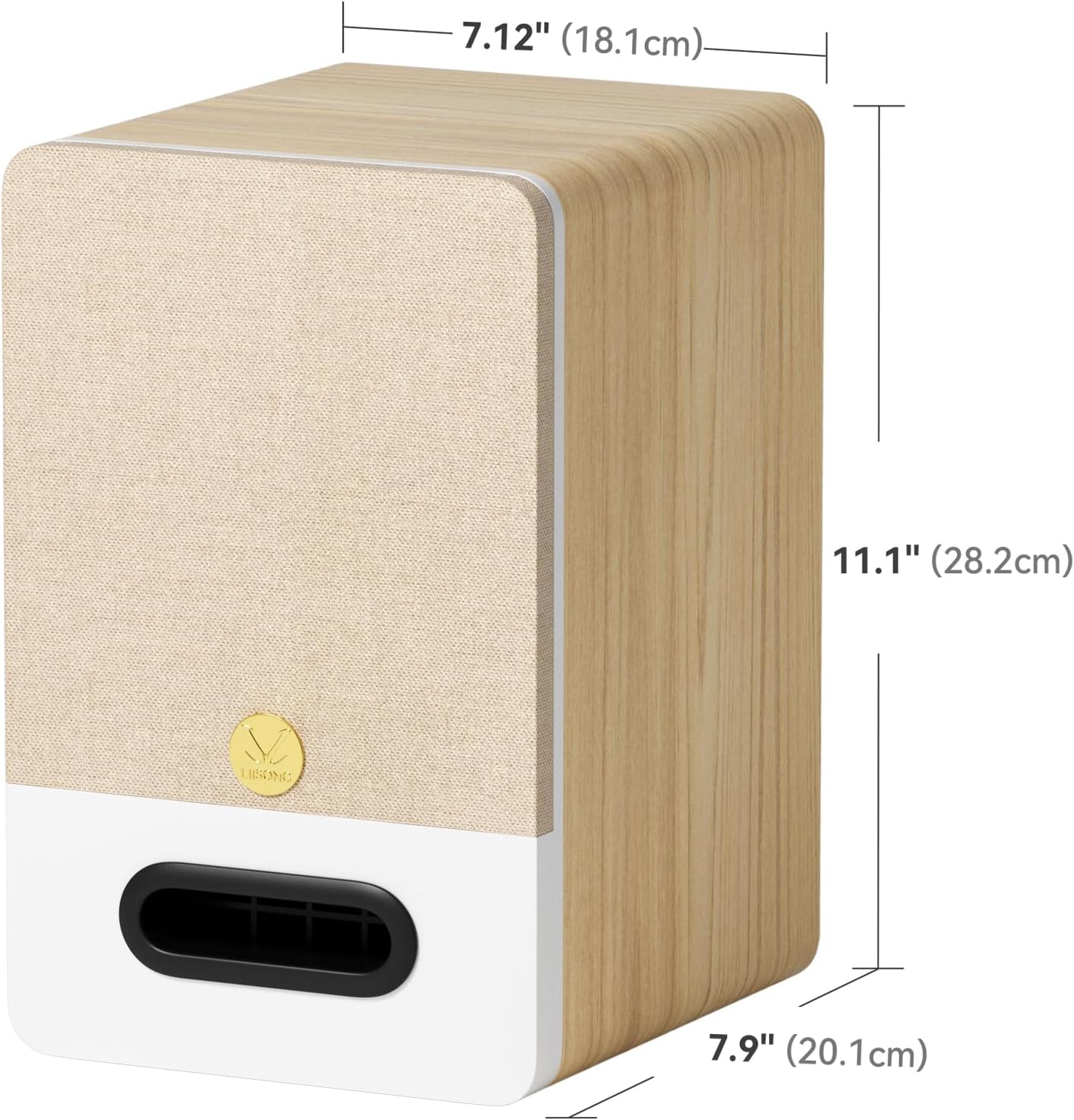 Passive Bookshelf Speakers 3 Inch Full Range HiFi Stereo System- 4Ω 30W Home Audio with 2 Speaker Wires, Needs Amplifier or Receiver to Operate（Pair, Wood Color）