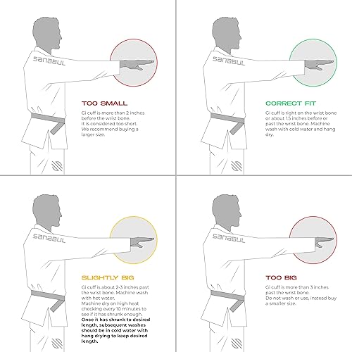 Miniatura 7 de Sanabul Essentials V2 Ultra Light BJJ Jiu Jitsu Gi ver guía especial de tallas