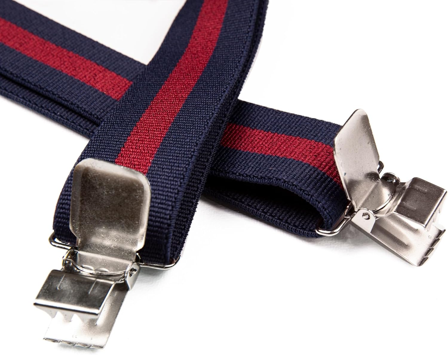 Nautica Men's X-Back 1.5" Fully Adjustable Striped Jeans Suspender with Signature Clips