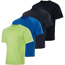 Real Essentials 4 Pack Boys Rash Guard Short Sleeve Swim Shirt UV Sun Protection Fishing & Swimwear Tops for Kids