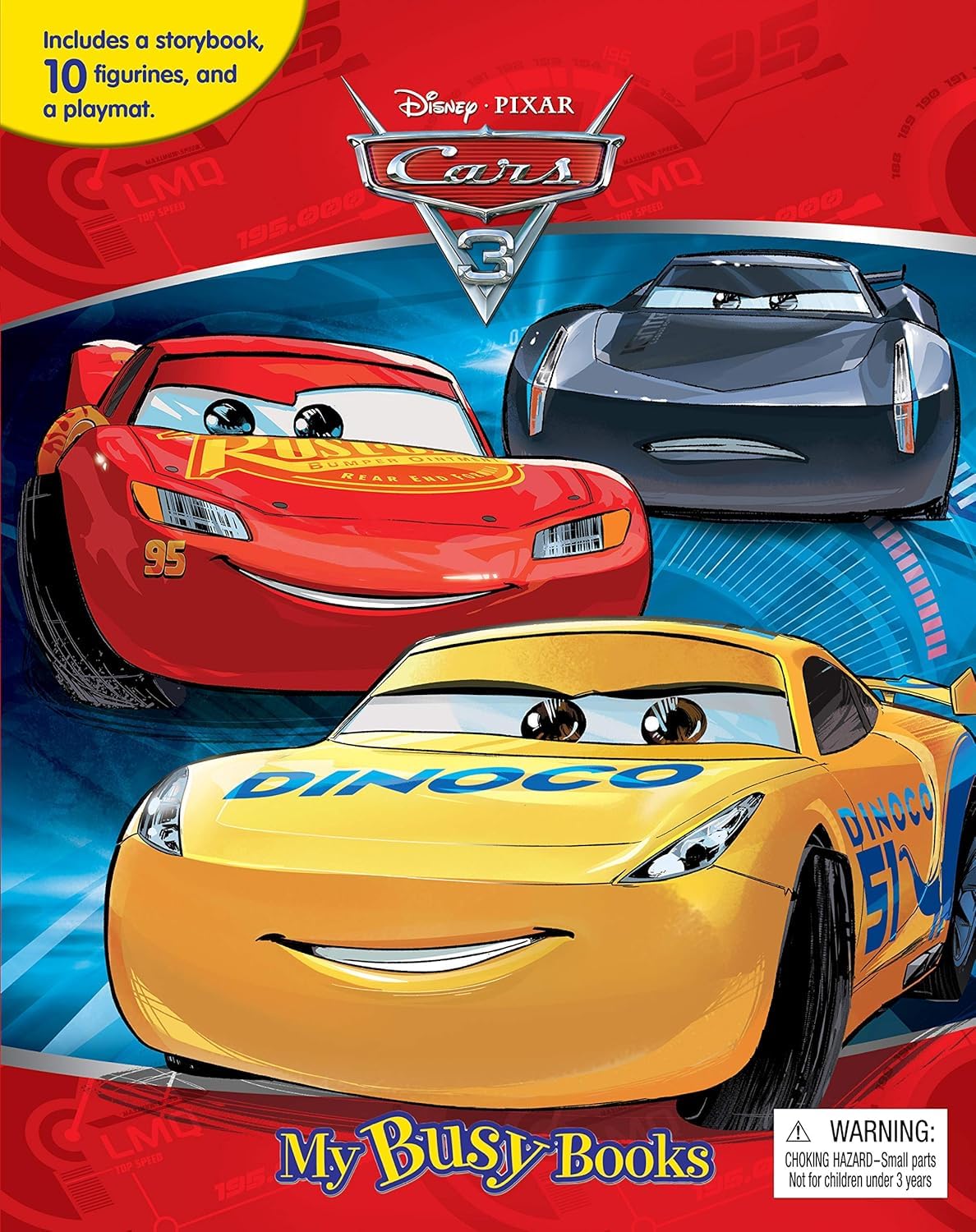 Disney / Pixar Cars 3 My Busy Books - Storybook, 10 figurines, playmat