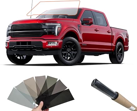 MotoShield Pro 2mil Premium Professional Precut Nano Ceramic Window Tint Film Kit for 2021-2025 Ford F150 4 Door Crew Cab Front Windshield 50%