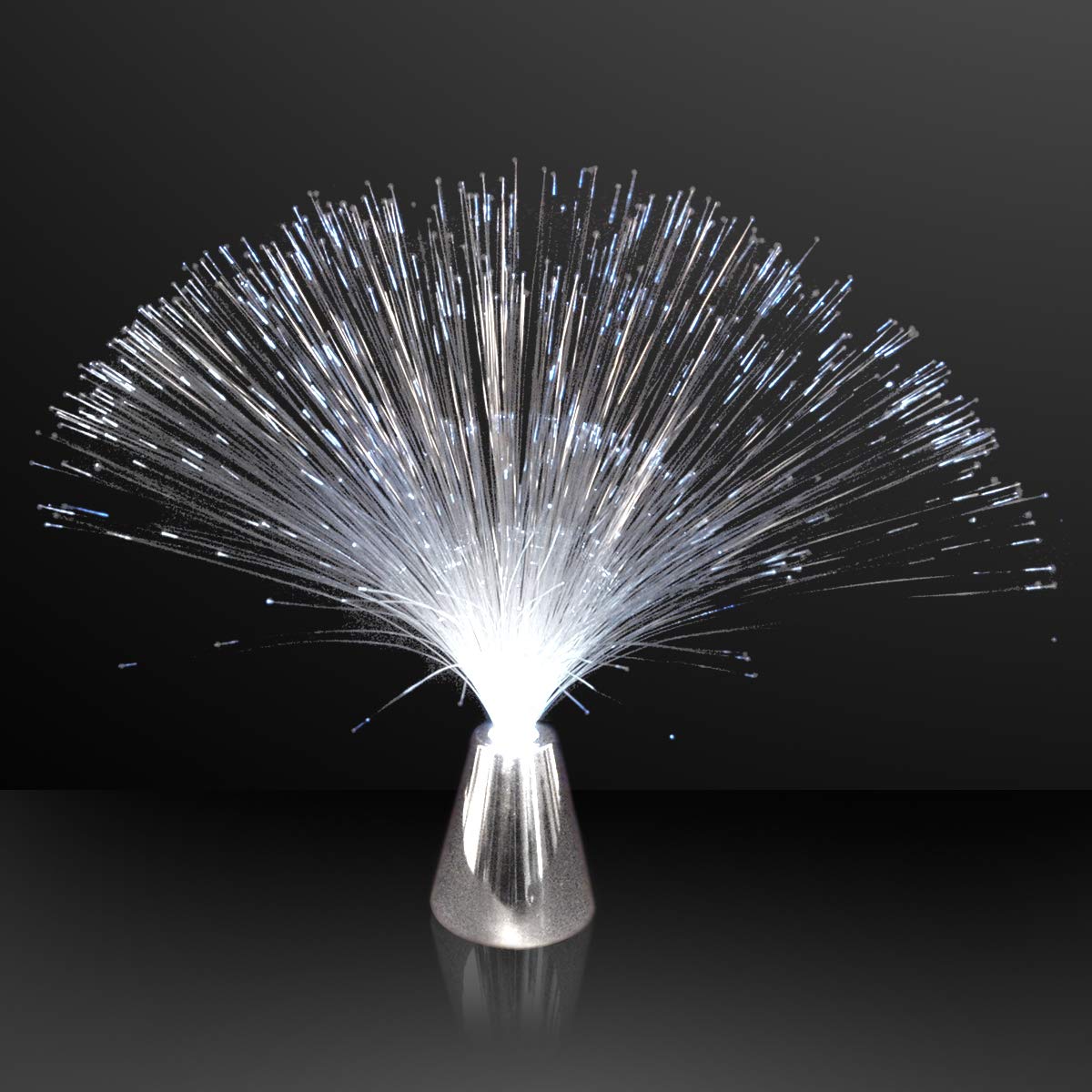 Fiber Optic White LED Centerpieces (Set of 12) Light up Tables for Parties