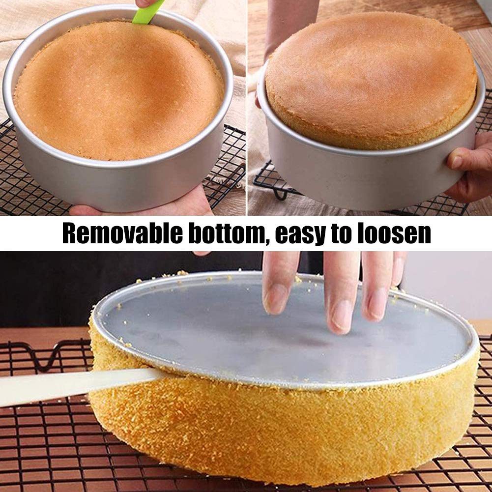 Leonyo Backformen-Set – 2 Runde Edelstahl-Kuchenformen (8 Zoll / 20,3 Cm) Für Perfekte Schichtkuchen