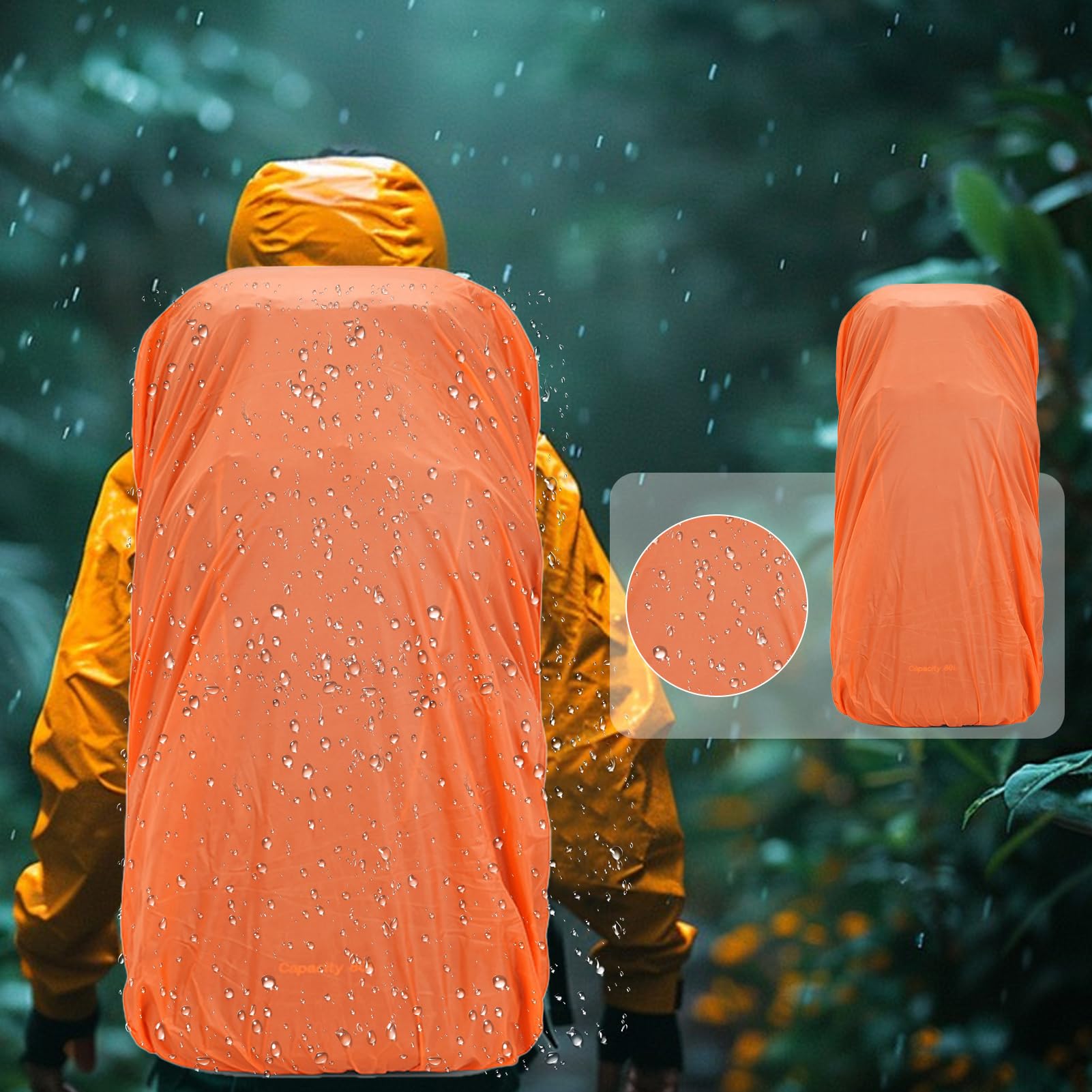 Zackpack Esterno 80L, Zaino per da Viaggio da Campeggio con Protezione della Pioggia e Design Traspirante, Tessuto Oxford e Poliestere, per Lo Zaino in Spalla Ed Escursioni