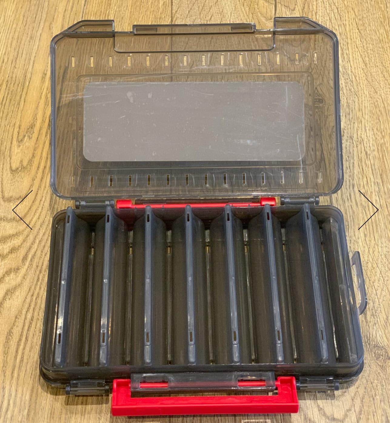 Generic Portafoglio per esche da pesca, custodia rigida, grande, 14 slot