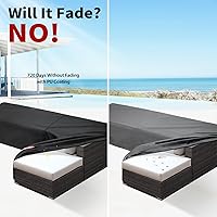 Vista 5 de KylinLucky Funda para sofá modular de patio en forma de L de 104 x 83 pulgadas, resistente e impermeable, protección para todo tipo de clima