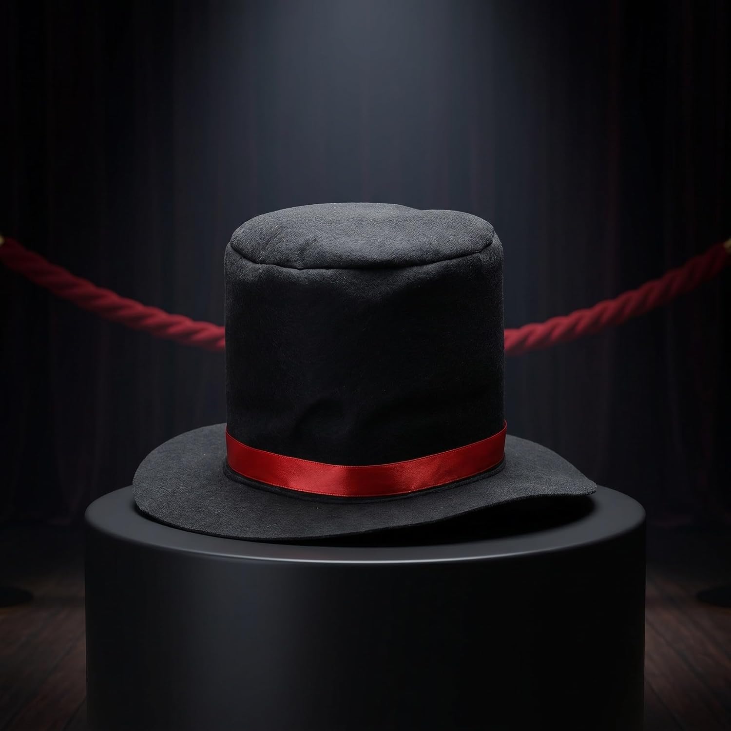 VOSAREA 2pcs Christmas Snowman Top Hat: Black High Top Hat Gentleman Cap for Adults - Holiday Costume for Xmas Party, Victorian Magician, Stage, Dress Up