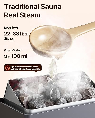 Miniatura 6 de VEVOR Calentador de sauna, estufa eléctrica de sauna de 220 V, baño de vapor, calentador de sauna con temporizador de 3 horas y temperatura