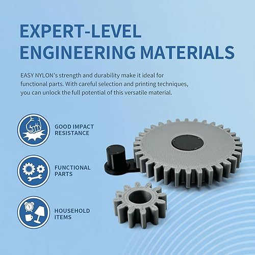 Miniatura 6 de OVERTURE Filamento de nailon para impresora 3D de 0.069 pulgadas, carrete de poliamida (PA), 2.2 libras, precisión dimensional +- 0.001 in, se