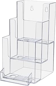Marketing Holders Postcard Holder Holds 6 Inch Wide By 4 Inch High Index Card Rack Clear Acrylic Wall Mount Horizontal Literature Display