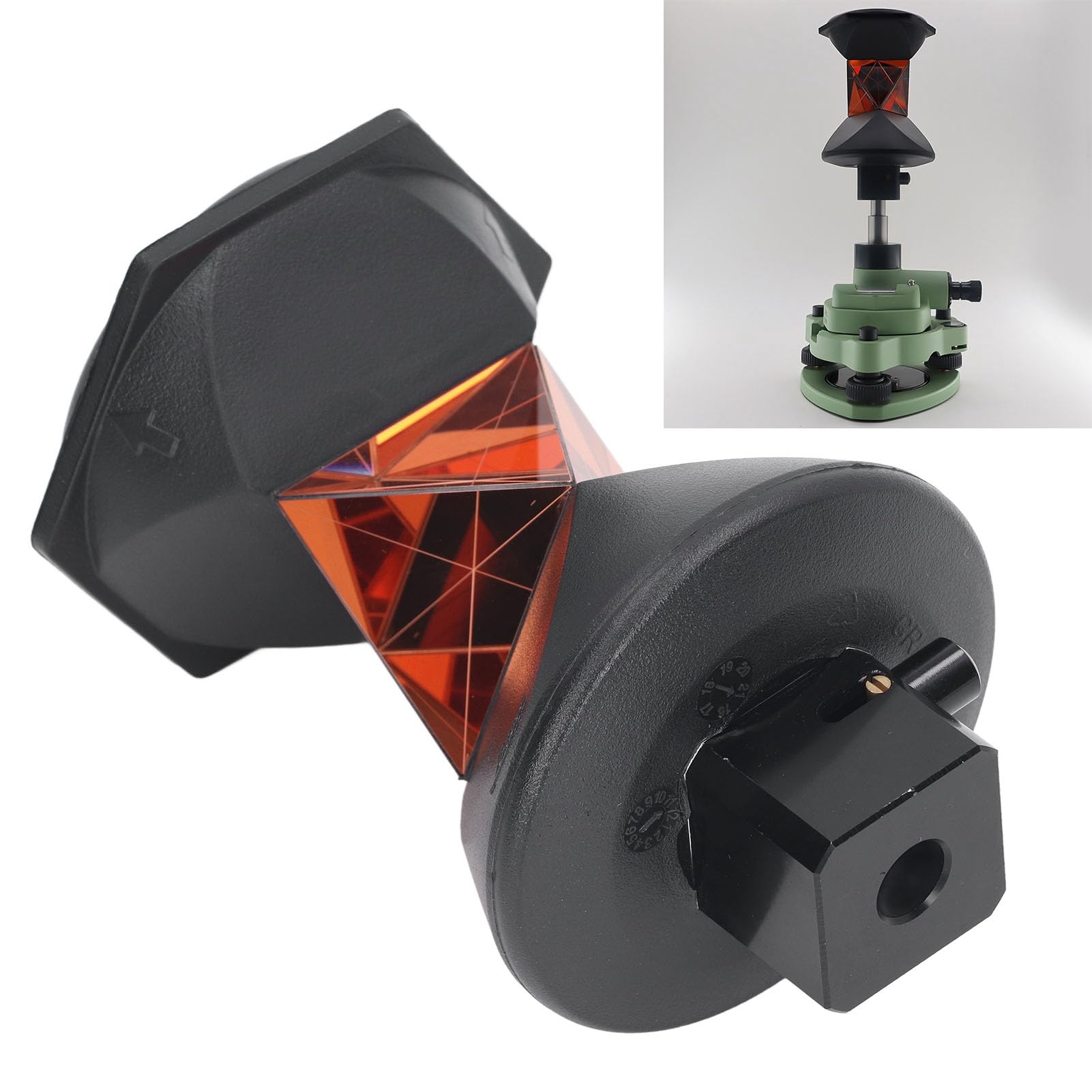 Prisme de Station Totale Universel, Prisme à 360 °, Réflecteur de Prisme de Station Totale, Suivi Automatique, Film de Mesure de Haute Précision, Prisme Triangulaire, Niveaux