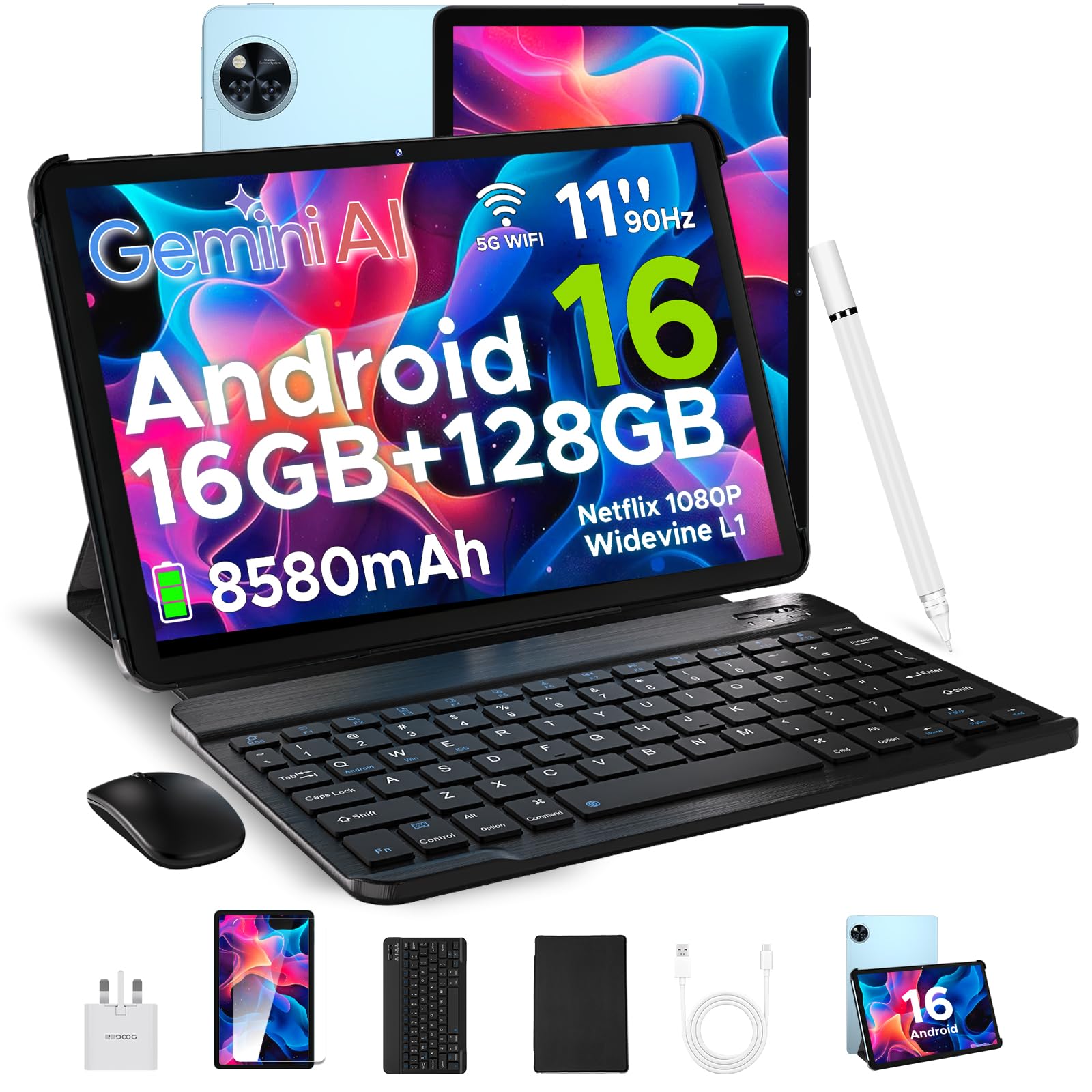 DOOGEE U11 Android 16 Tablet 11 inch Tablets with 16GB RAM+128GB