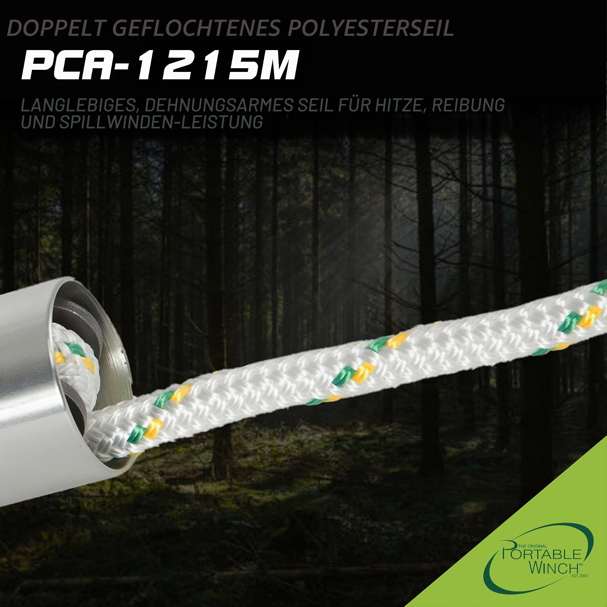 Seil, Zugseil, für Spillwinde,Seilwinde Forstwinde Portable Winch 12mm x 50m