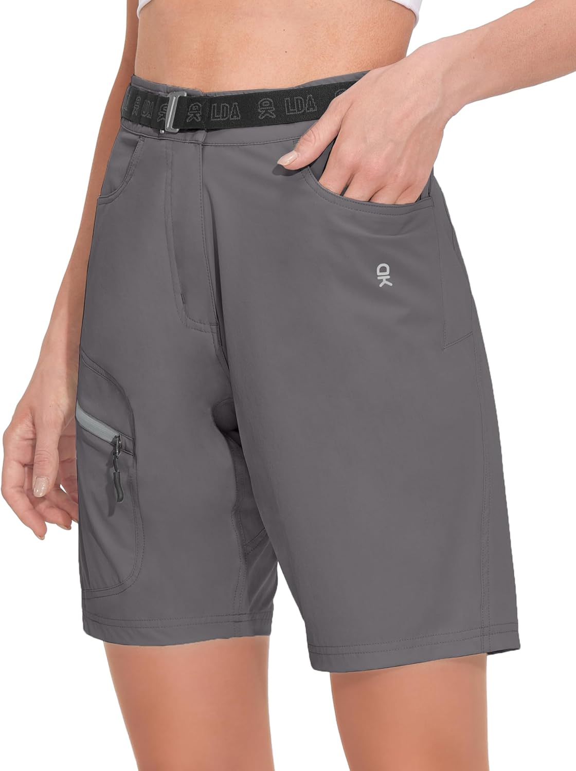 Little Donkey Andy Women's Quick Dry Lightweight Bermuda Golf Cargo Shorts Stretch Business Travel Hiking Shorts