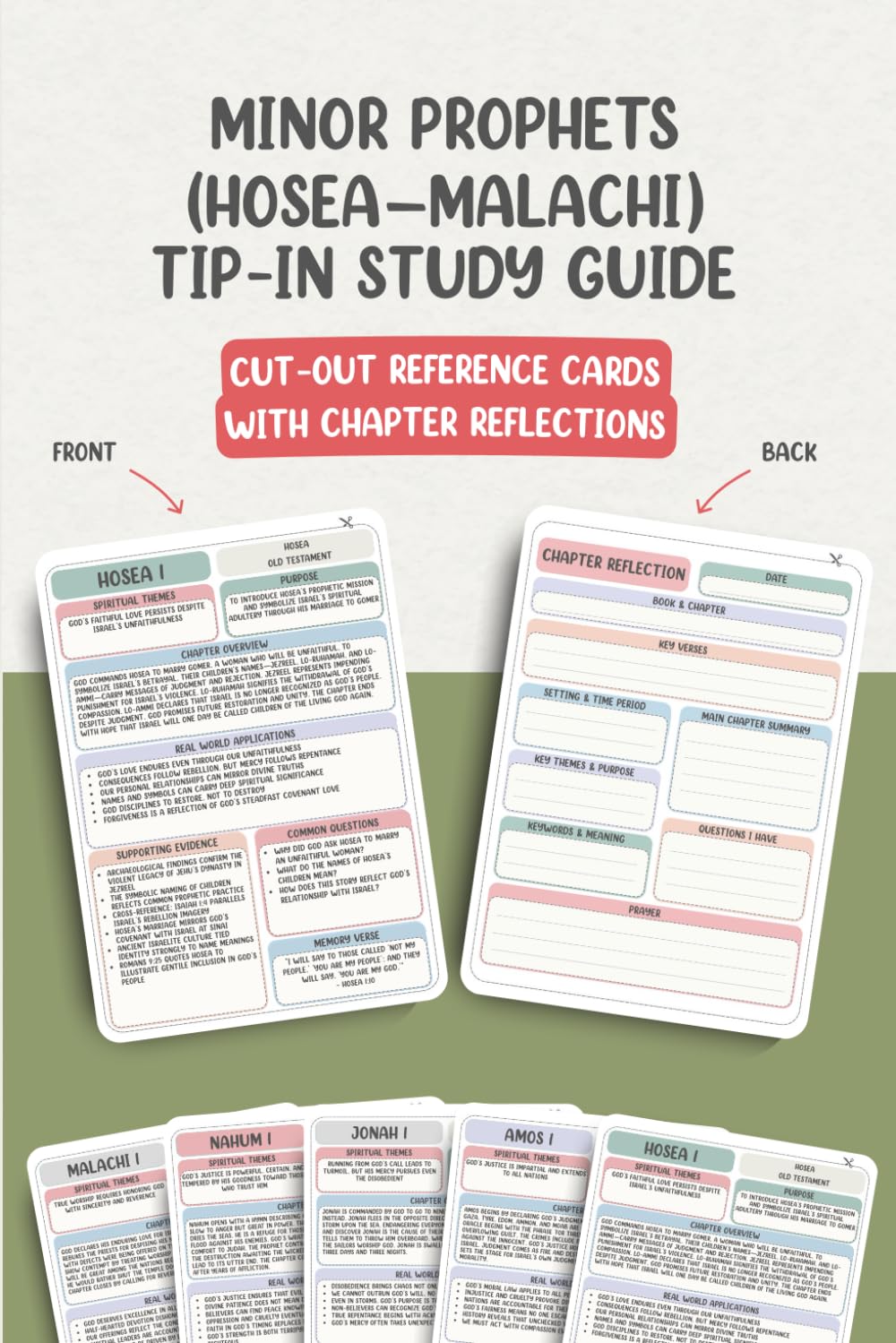 Minor Prophets (Hosea – Malachi) Chapter-by-Chapter Tip-In Bible Study Guide: Cut-Out Reference Cards with Chapter Reflections (Complete Chapter-by-Chapter Tip-In Bible Study Series)