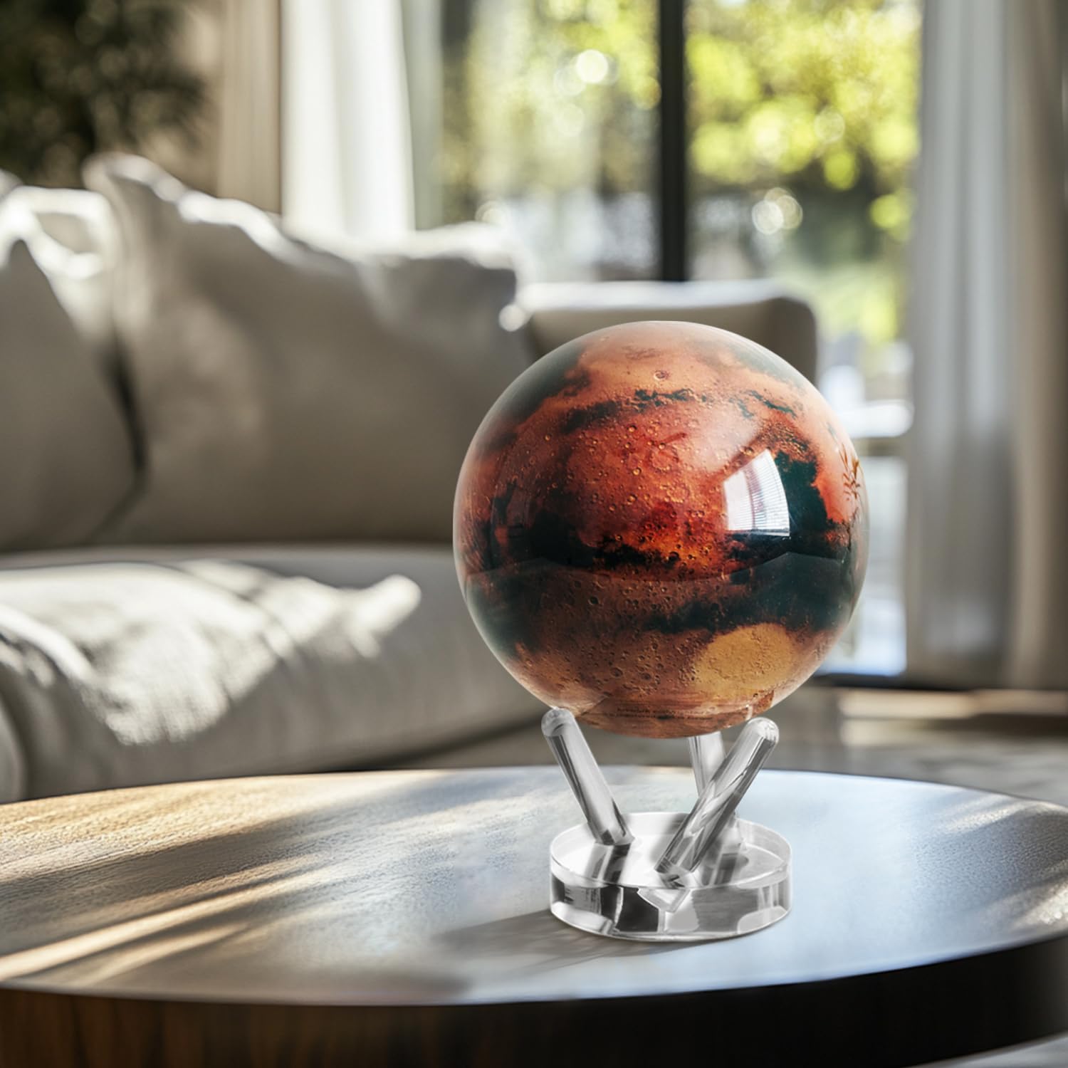 MOVA Globes Venere Classico (4,5") | Mappamondo Auto-Rotante a Energia Luminosa |Silenzioso, Senza Batterie né Fili |Decorazione da Scrivania o Idea Regalo Globo Spazio