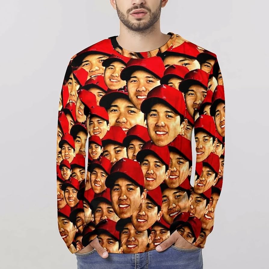 Amazon.co.jp: 大谷翔平 メンズ 長袖 Tシャツ 四季 ファッション 男士