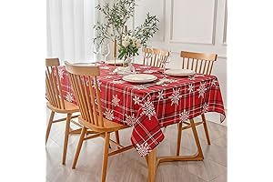 Cheerful Plaid Christmas Tablecloth