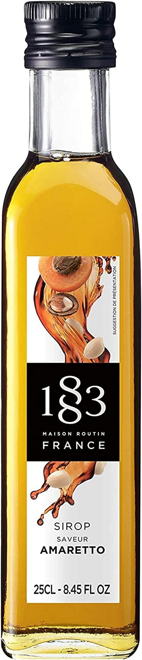 Premium Amaretto Syrup Made with Pure Cane Sugar for Coffee, Hot Chocolate & Cocktails, Vegan Friendly, No Preservatives or Artificial Colours – 250ml Glass Bottle