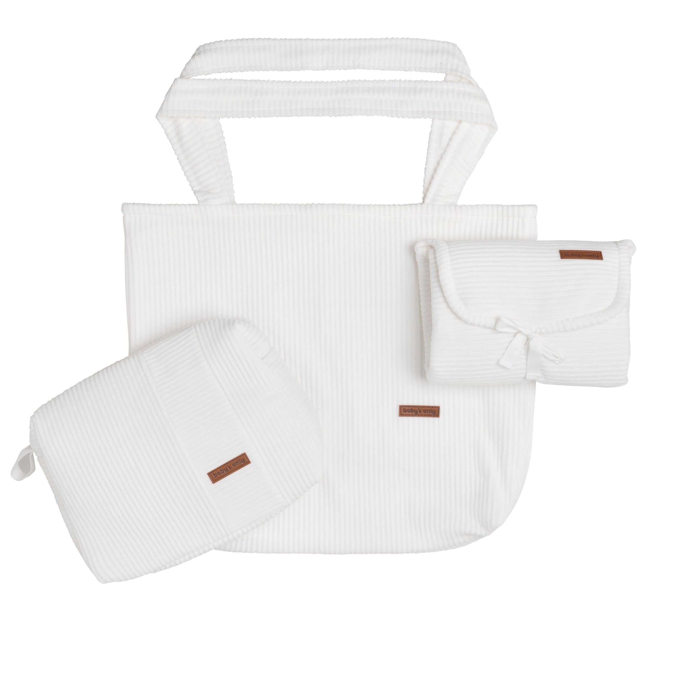 Baby's Only - Baby-Pflegetasche Sense - Wickeltasche - Kulturbeutel - Platz für Babypflegemittel - Perfekt für unterwegs - Weiß - 25x10x20 cm