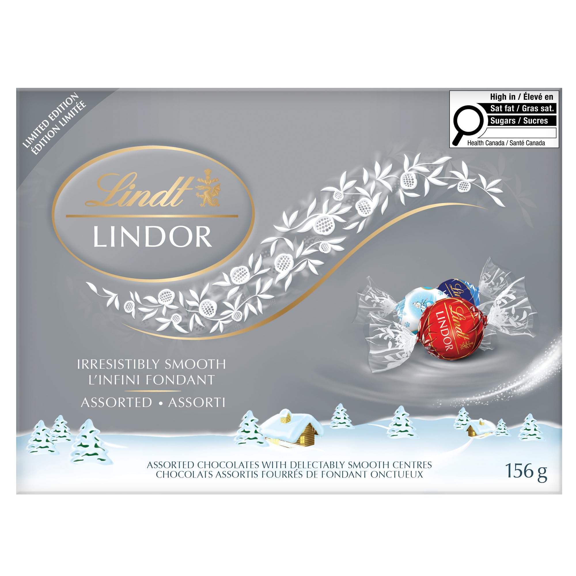 Lindt LINDOR Limited Edition Assorted Chocolate Truffles Box, 156g
