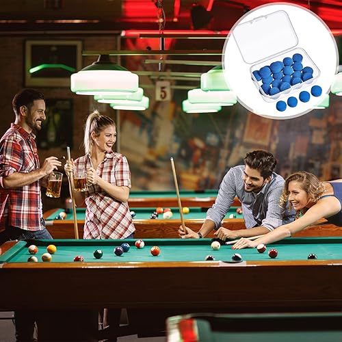 Miniatura 5 de Gejoy Juego de 20 puntas de repuesto para taco de billar con caja de almacenamiento para billar