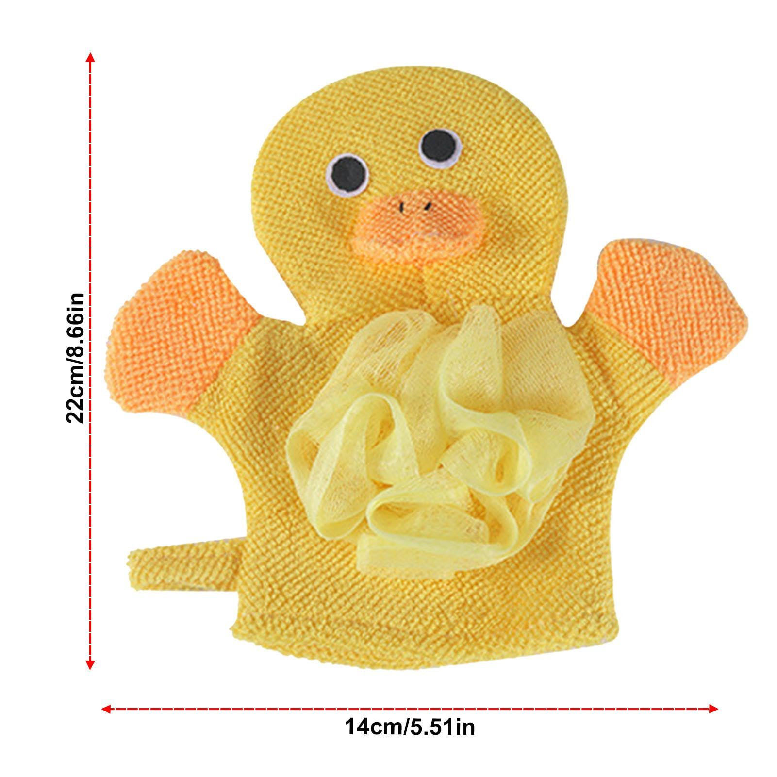 Guanti Da Bagno Per Bambini 2 Pezzi - Asciugamani Morbidi A Forma Di Squalo E Anatra Gialla, Per Doccia