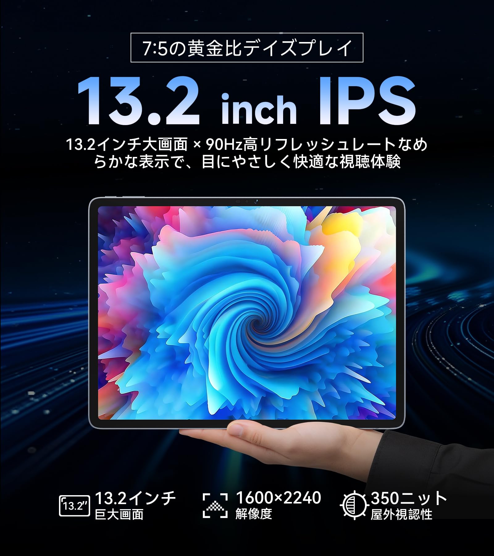 Amazon.co.jp: SVITOO Android16 タブレット 13インチ 2.2K 2240×1600