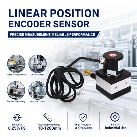 Stroke Linear String Pot Encoder Sensor Draw Wire Encoder Accurate Installation Switch Encoder for Cylinder Testing Machine