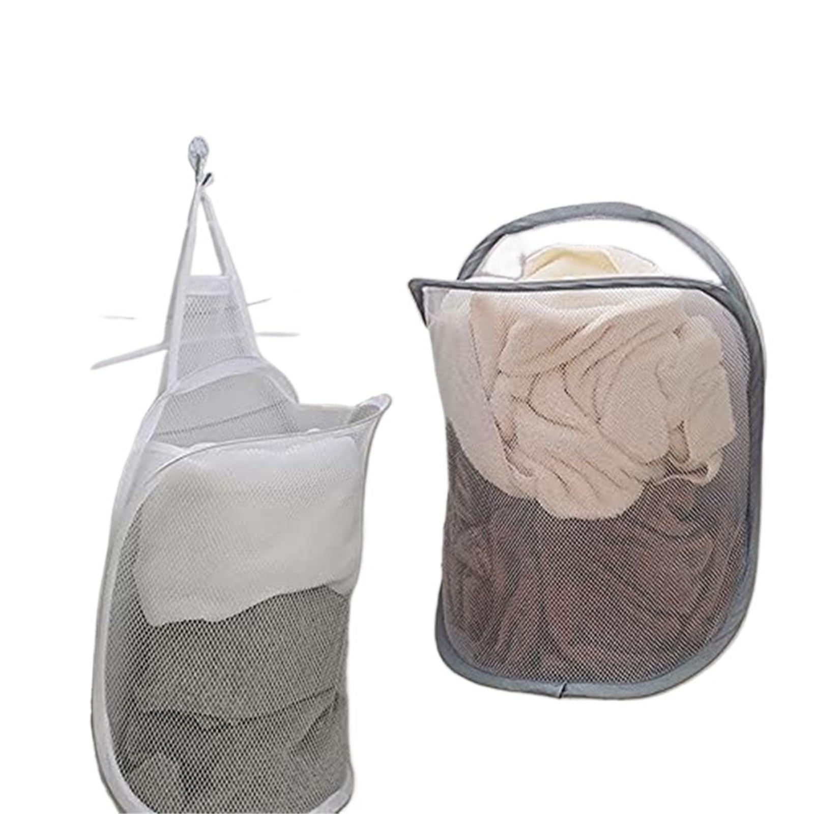 Hanging Laundry Hamper Wall Laundry Baskets Hanging(Gray)
