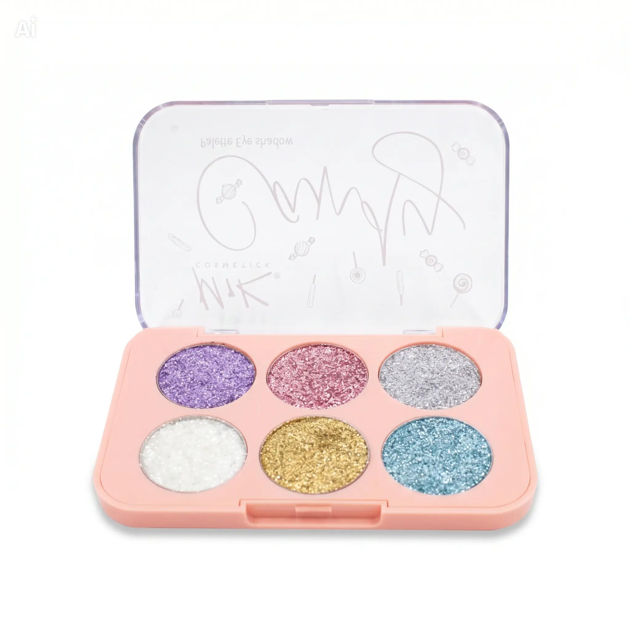 Paleta de Sombras Glitter Candy, 6 Tonos, 10g