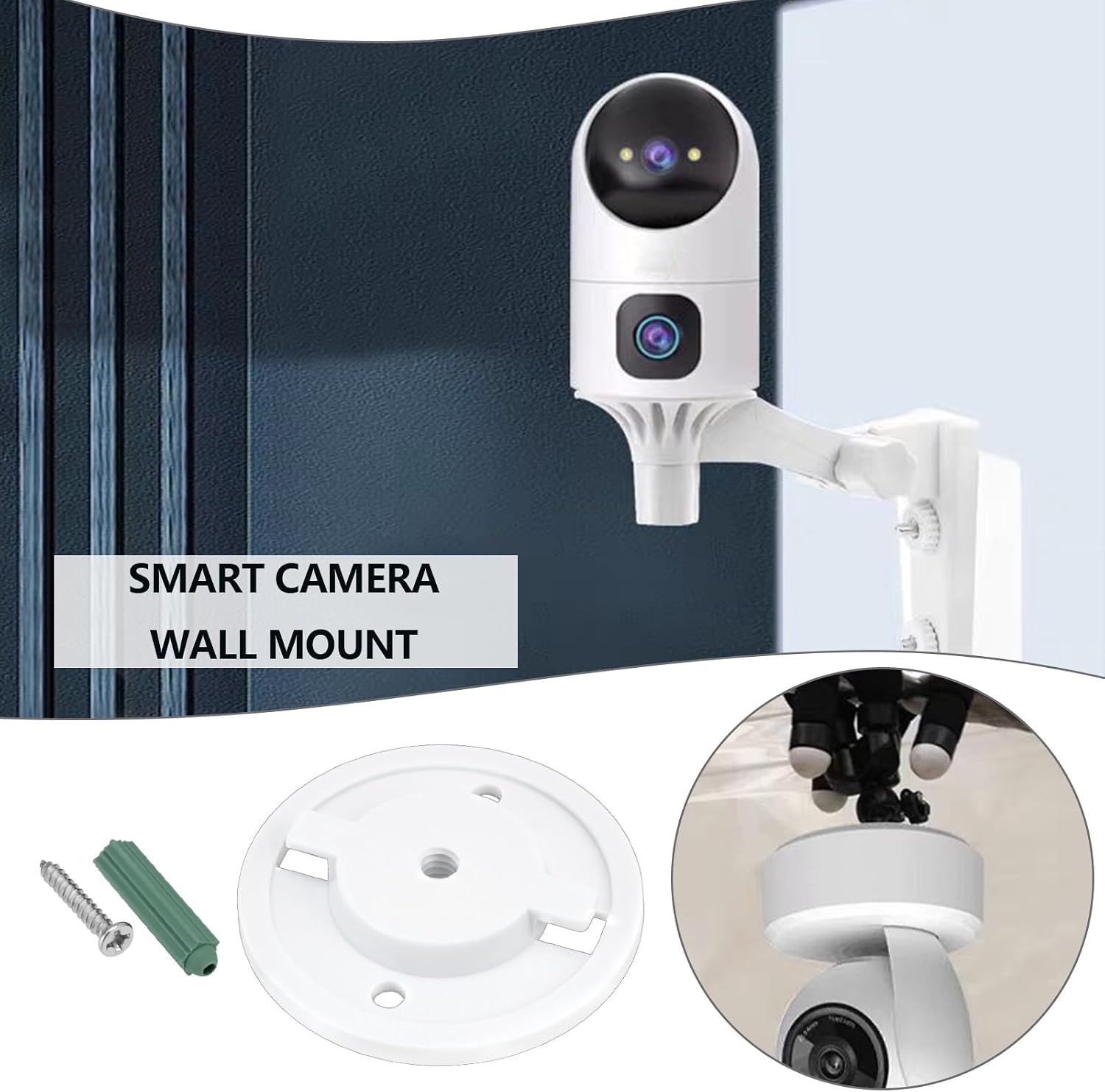 ECSiNG 2 Set Smart Camera Wall Mounting Base TL70 Accessories Compatible with Tapo C200 Compatible with TP-Link C210 White 55cm with Screw