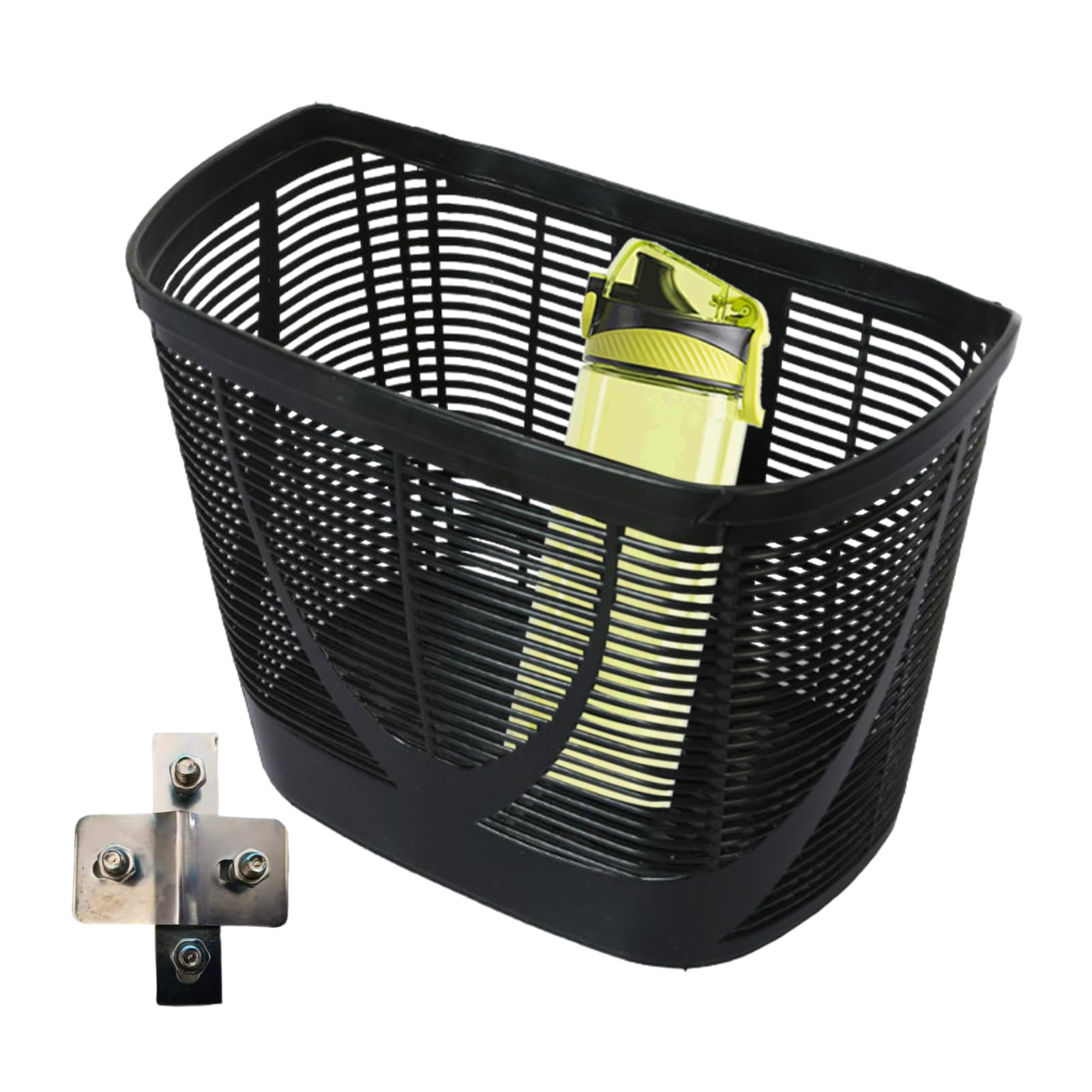 Mobility Scooter Basket, Front Handlebar Storage Basket Cycling Accessory Replacement with Mounting Sheet for Scooter, Tricycle, Pet, Shopping, Camping