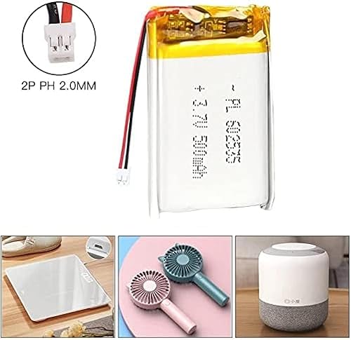 Miniatura 3 de Paquete recargable del ion de 3.7V 500mAh 602535 Lipo con el conector del JST