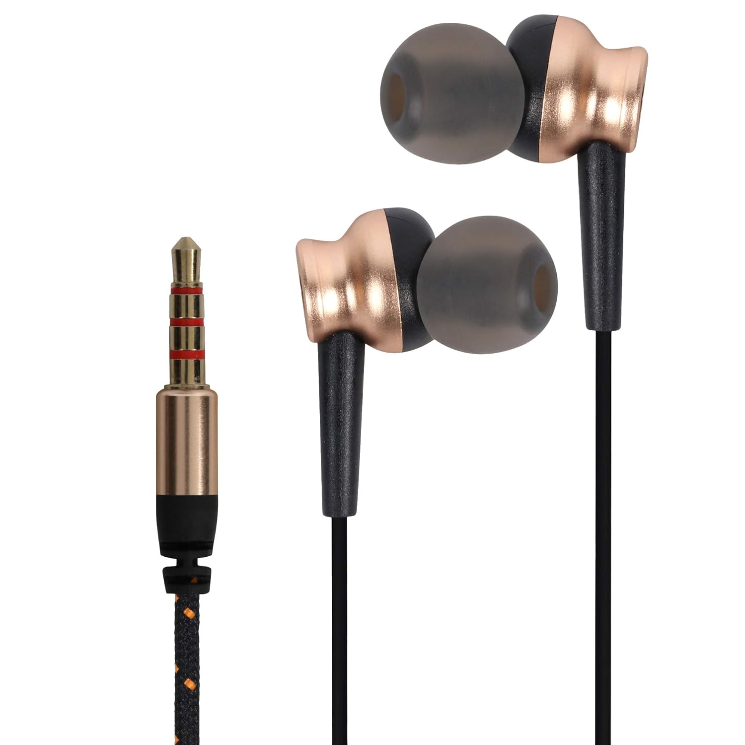 H10 Black Gold inEar Headphones with Super Bass and HD Clarity
