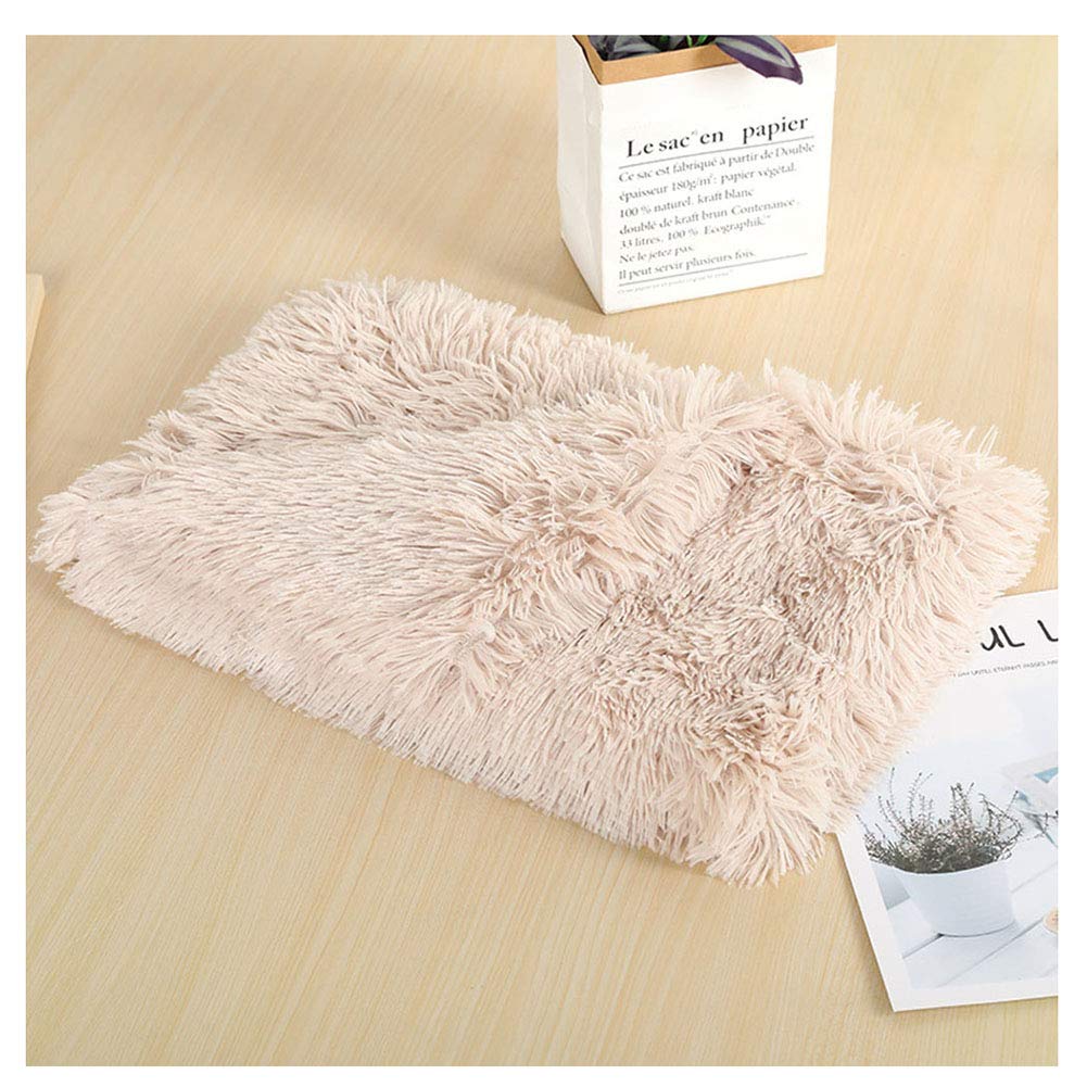 YAOTT Fluffy Plush Soft Warm Washable Blanket for Dogs and Cats Calming Anti-Anxiety Blankets for Pets and Puppies Warm Cozy Throws for Pets Sofa Bed Beige brown 56×36CM