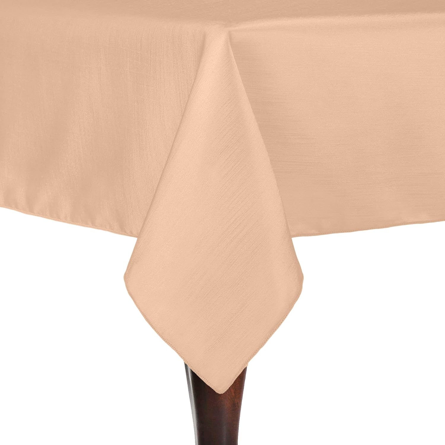 Ultimate Textile Reversible Shantung Satin - Majestic 84 x 84-Inch Square Tablecloth White