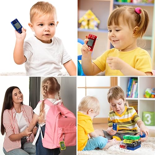 Miniatura 7 de Hazms Llavero de 6 colores para fiestas de videojuegos, 6 colores, suministros de fiesta para niños, recuerdos de videojuegos