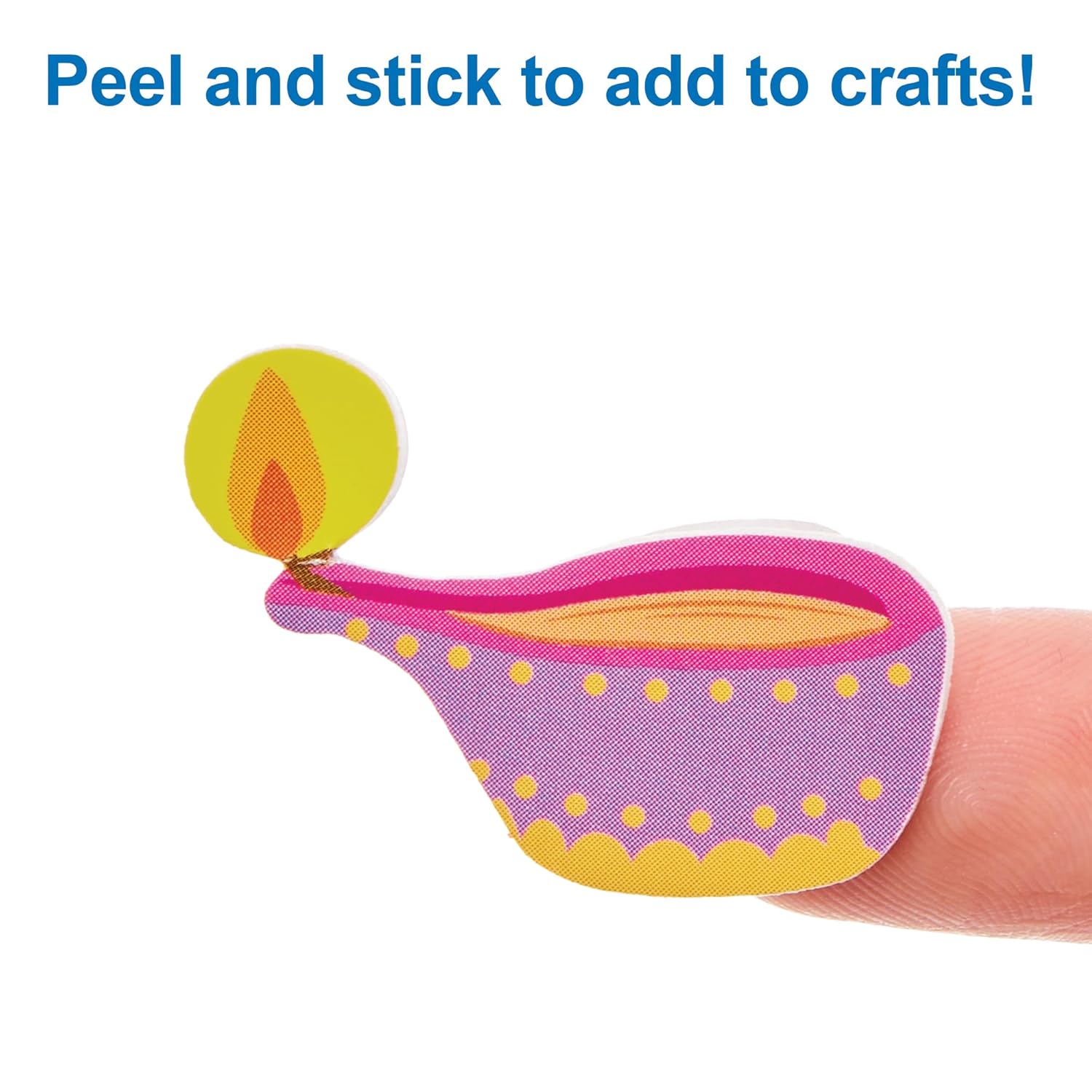 Baker Ross FX591 Diwali Foam Stickers - Pack of 200, Diwali Arts and Crafts Supplies for Kids
