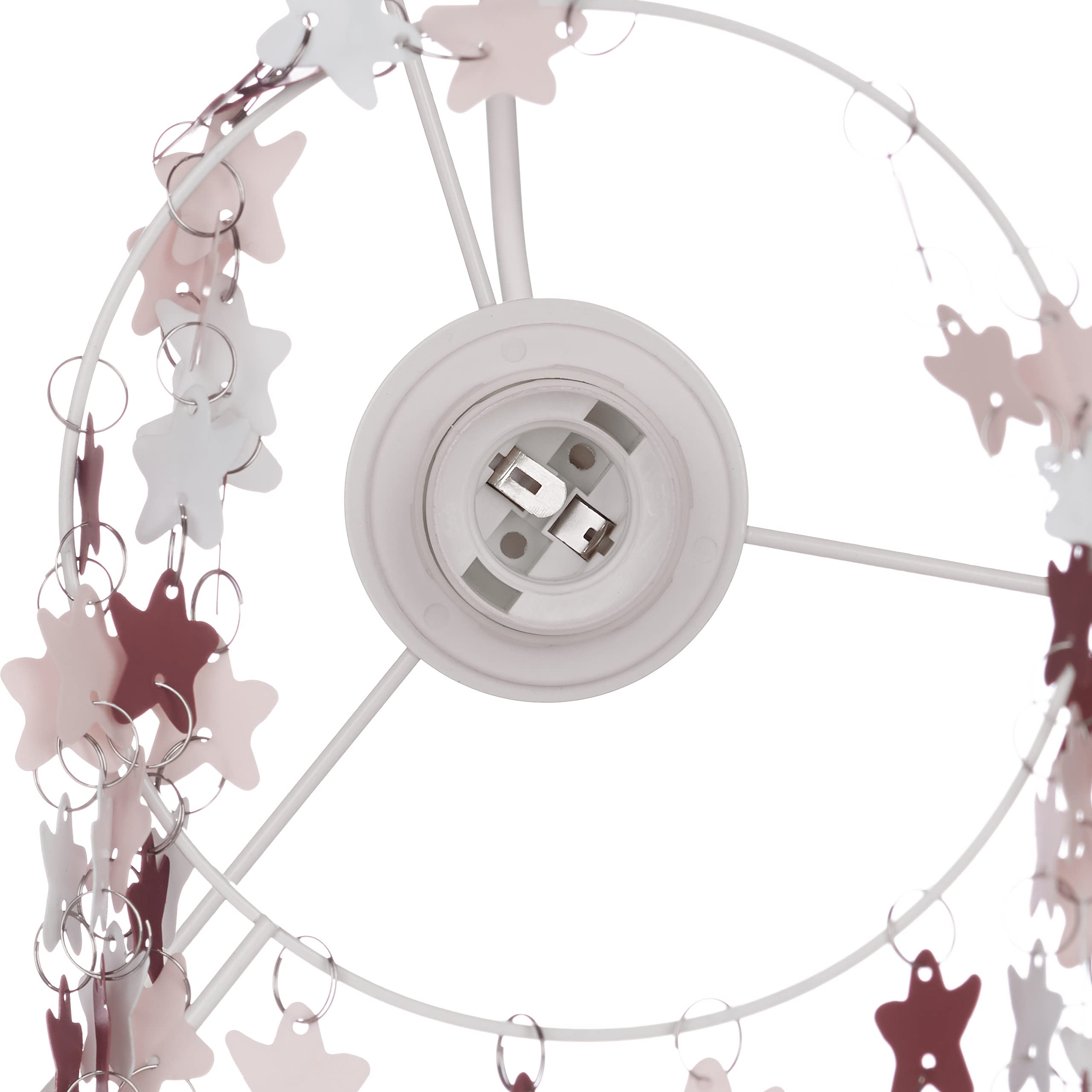 Relaxdays Lampe à suspension fille danseuses étoiles ballerines plafond rose chambre enfant
