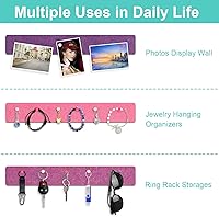 Vista 4 de 12 tiras de fieltro para tablón de anuncios para decoración de pared de oficina, hogar, tablero de corcho autoadhesivo, juego de tableros