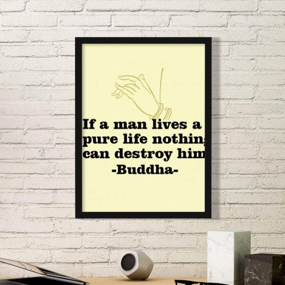 Cadre photo bouddhisme en bois cadeau idéal pour crémaillère zen
