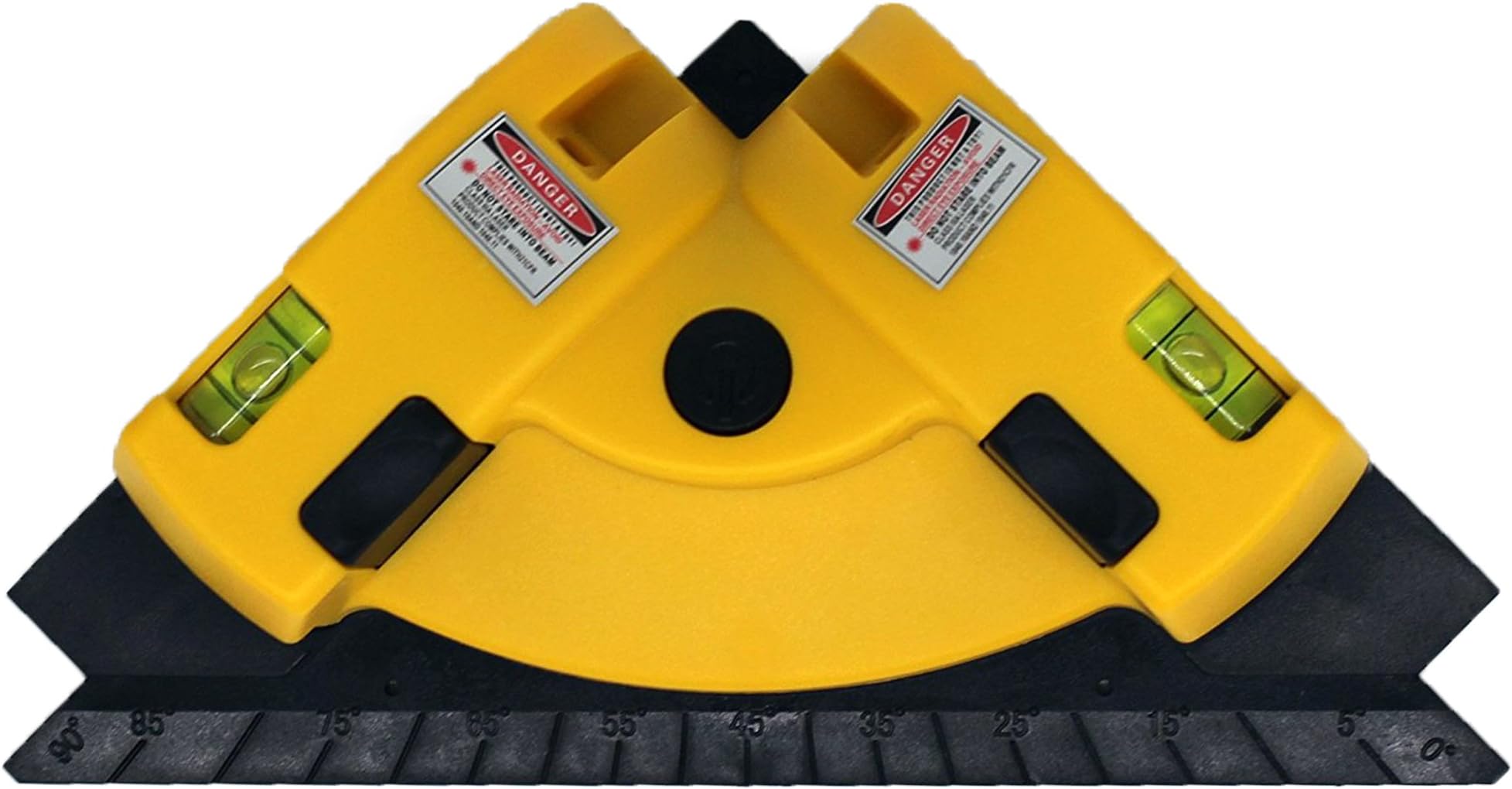 Right Angle 90 Degree Plastic Tile Laser Square with Level (Yellow)