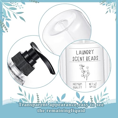 Miniatura 4 de Nuenen Dispensador de detergente para lavandería para bomba de plástico de tela, dispensador de detergente de jabón para ropa con tapas y 36